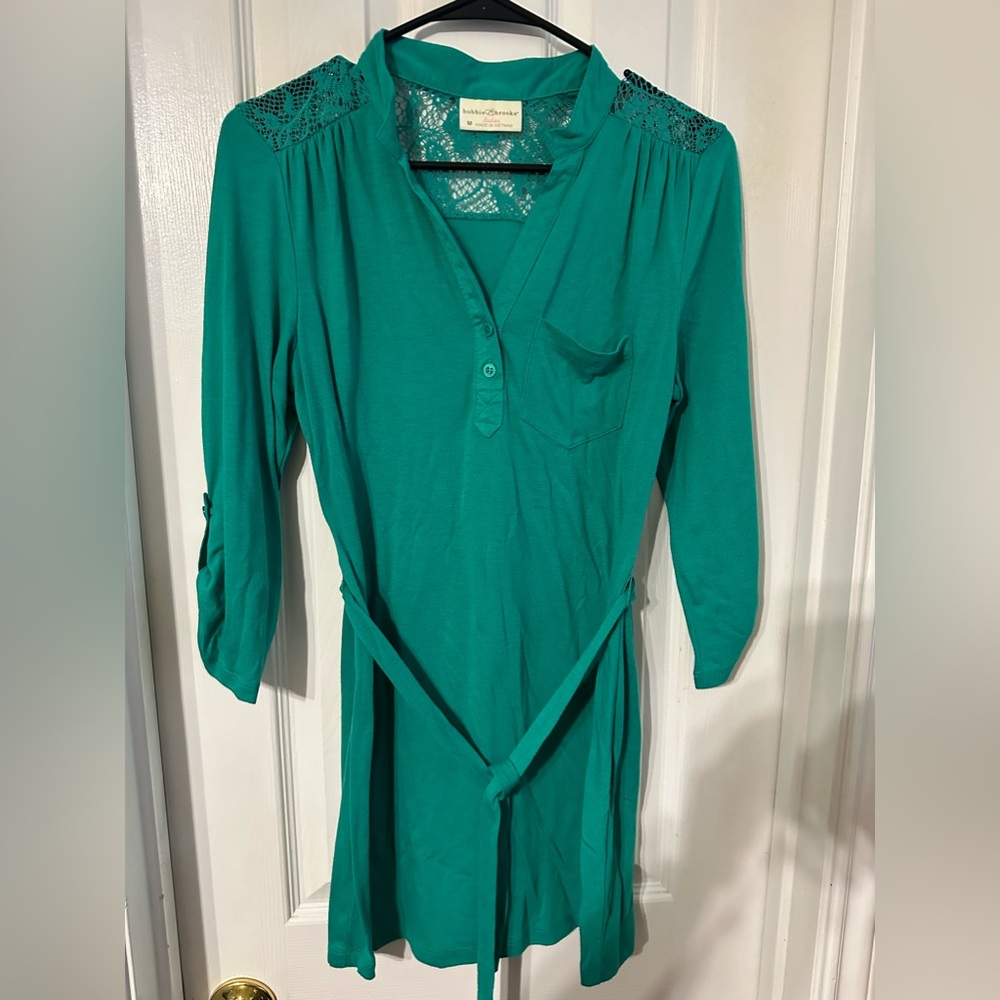 Teal Quarter Sleeve Tunic